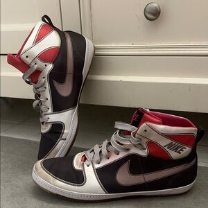 Nike blazers in Black, Red, and White